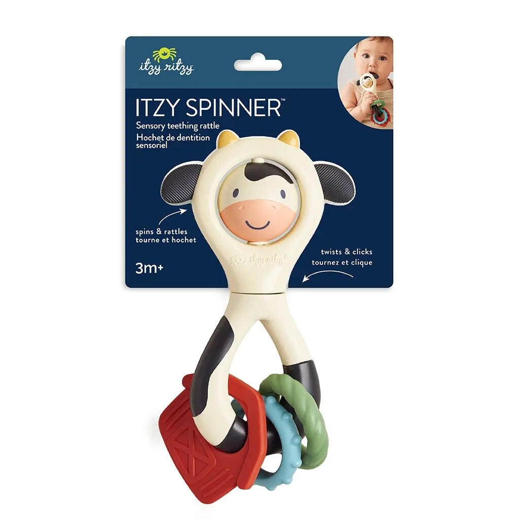 jouet activité sensoriel vache spinner itzy ritzy Mlle et Coco