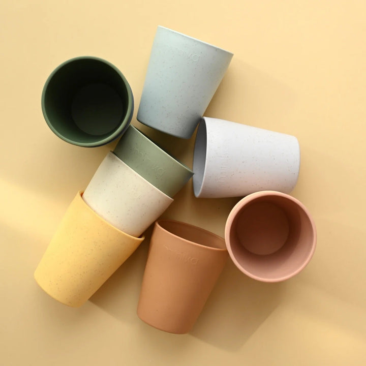 Verre en paille de blé biodégradable et écologique Minika Mlle et Coco