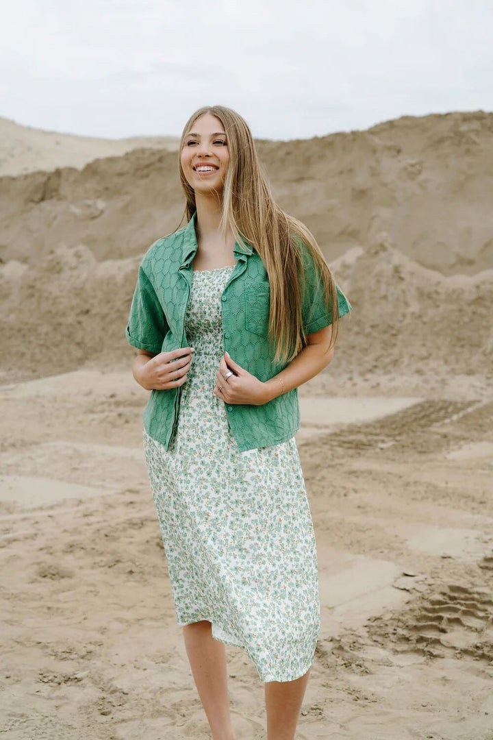 Robe maternité Malibu vert jade Rose Maternité Mlle et Coco