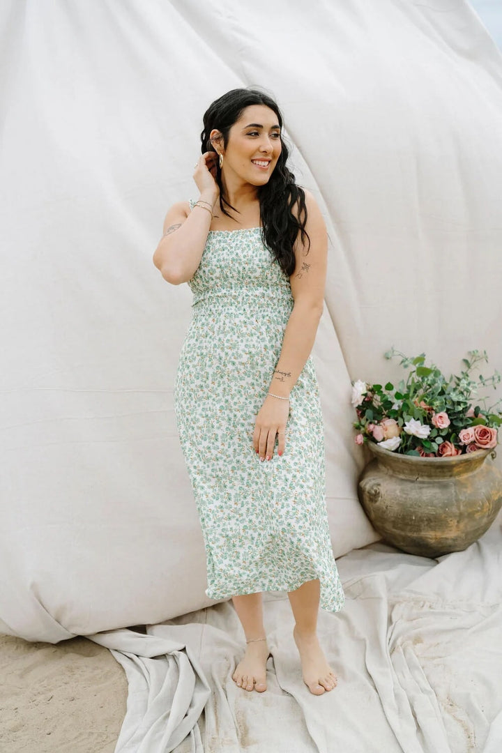Robe maternité Malibu vert jade Rose Maternité Mlle et Coco