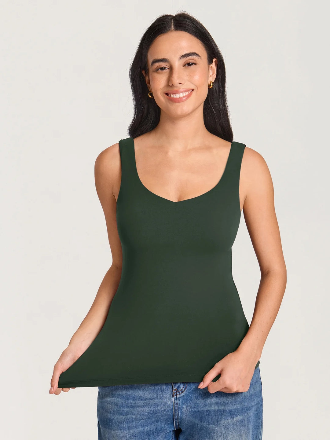 Camisole de maternité et allaitement Natrelax Vert legende Momanda