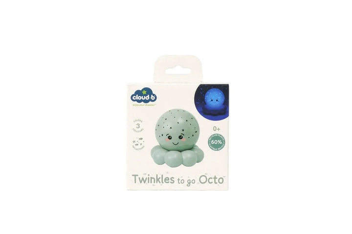 Veilleuse twinkles to go Octo vert pastel Cloud B Mlle et Coco