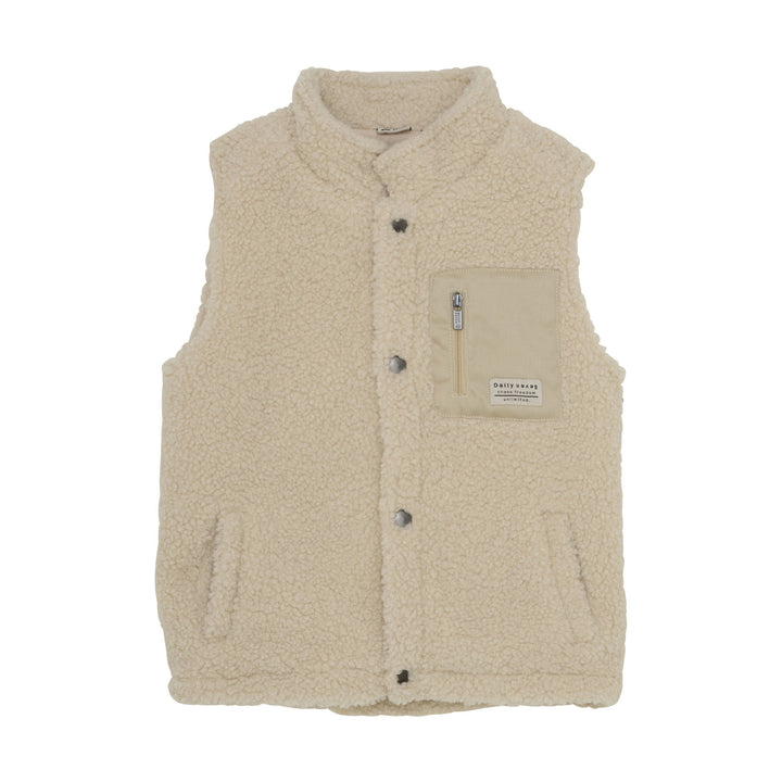Veste mi-saison sans manches Molleton beige Daily Seven