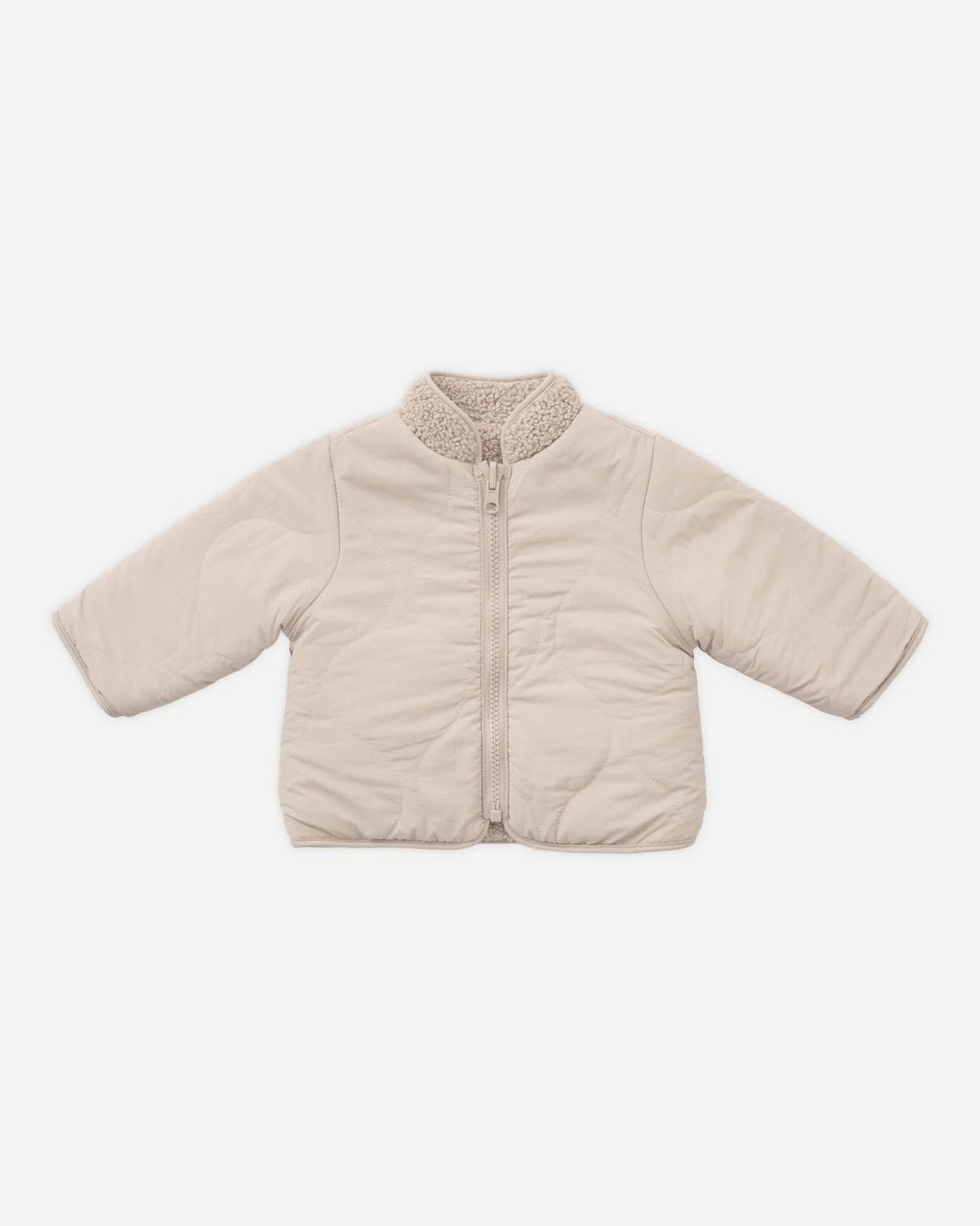 Veste zippée en peau lainée Avoine Quincy Mae Mlle et Coco