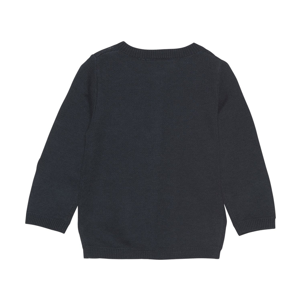 cardigan marine boutons manches longues Fixoni vêtement enfant petit