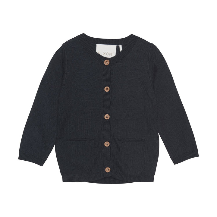 cardigan marine boutons manches longues Fixoni vêtement enfant petit