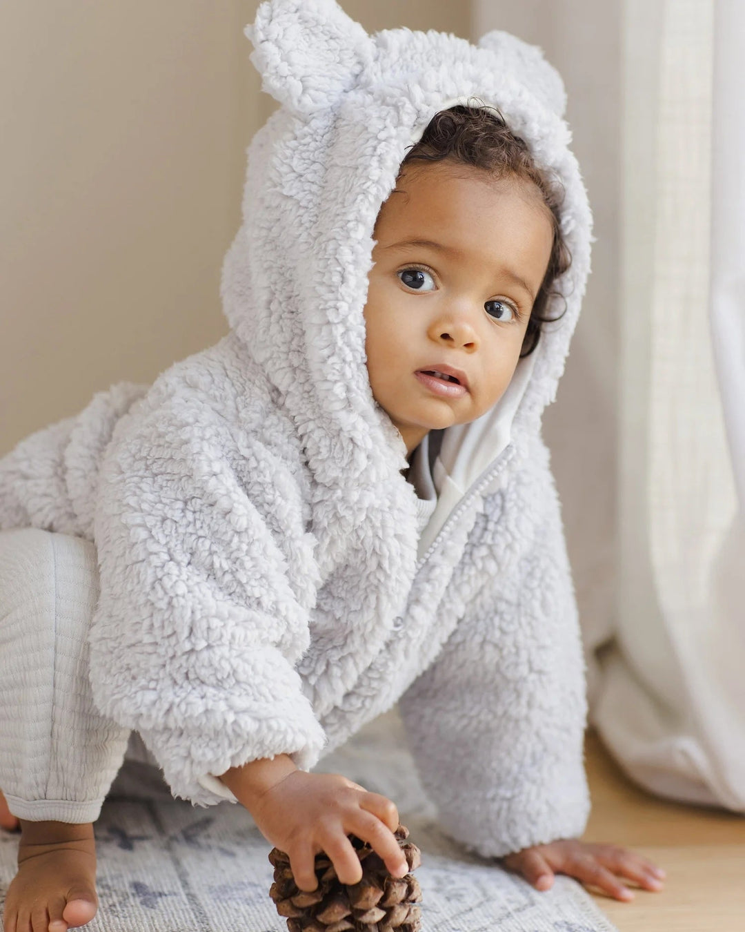Veste ours mi-saison gris frost Quincy Mae Mlle et Coco