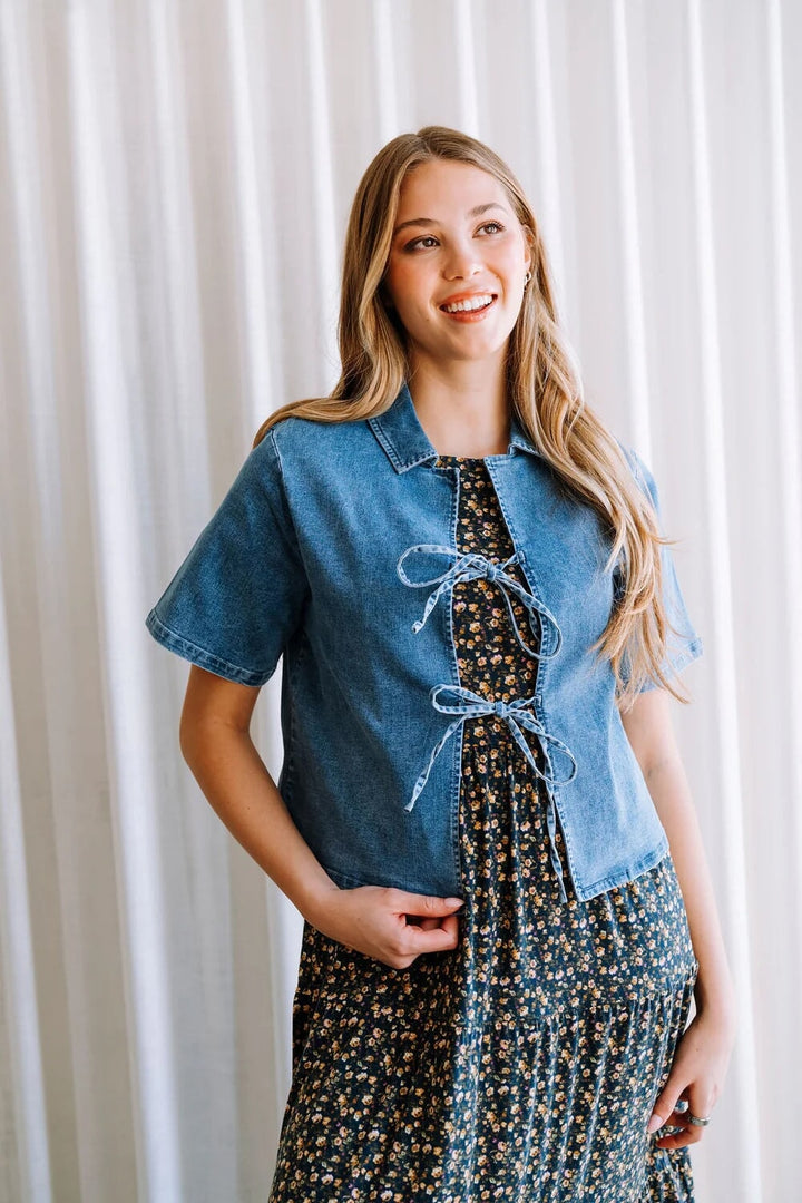 veste jeans Rose maternité Anahé Mlle et Coco vêtement femme