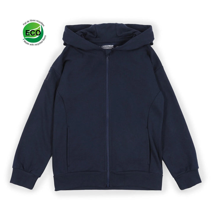 veste capuchon fermoir marine Vêtement enfant Nanö