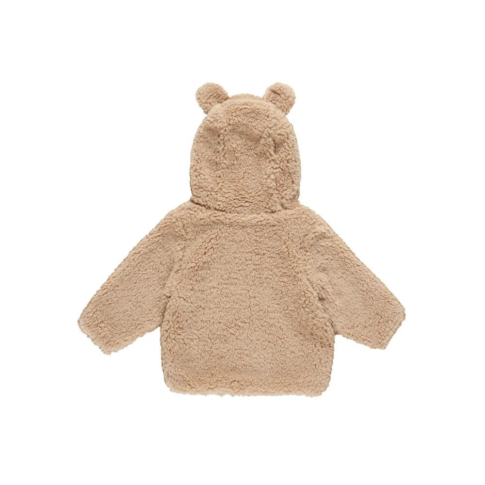 Veste en molleton de Quincy Mae couleur caramel avec petites oreilles