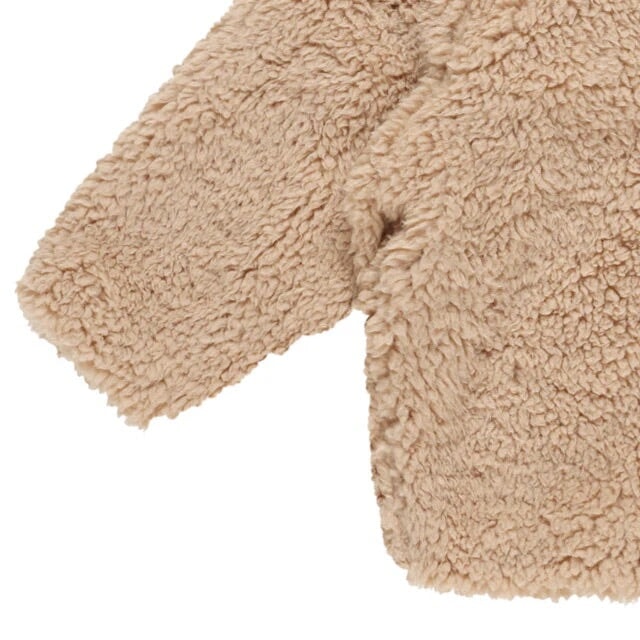 Veste en molleton de Quincy Mae couleur caramel avec petites oreilles