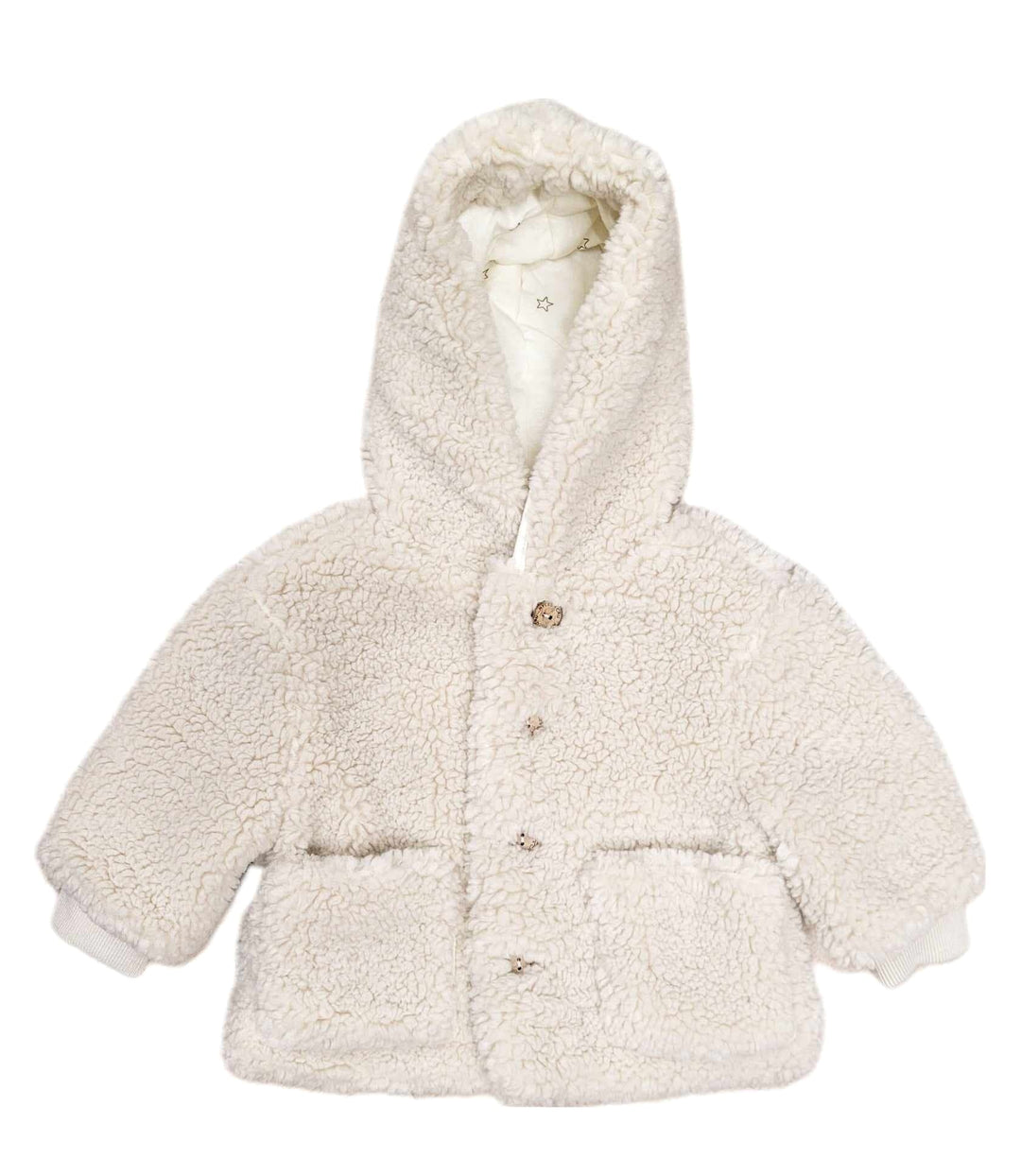 veste en molleton bouton beige Rylee Cru Mlle et Coco