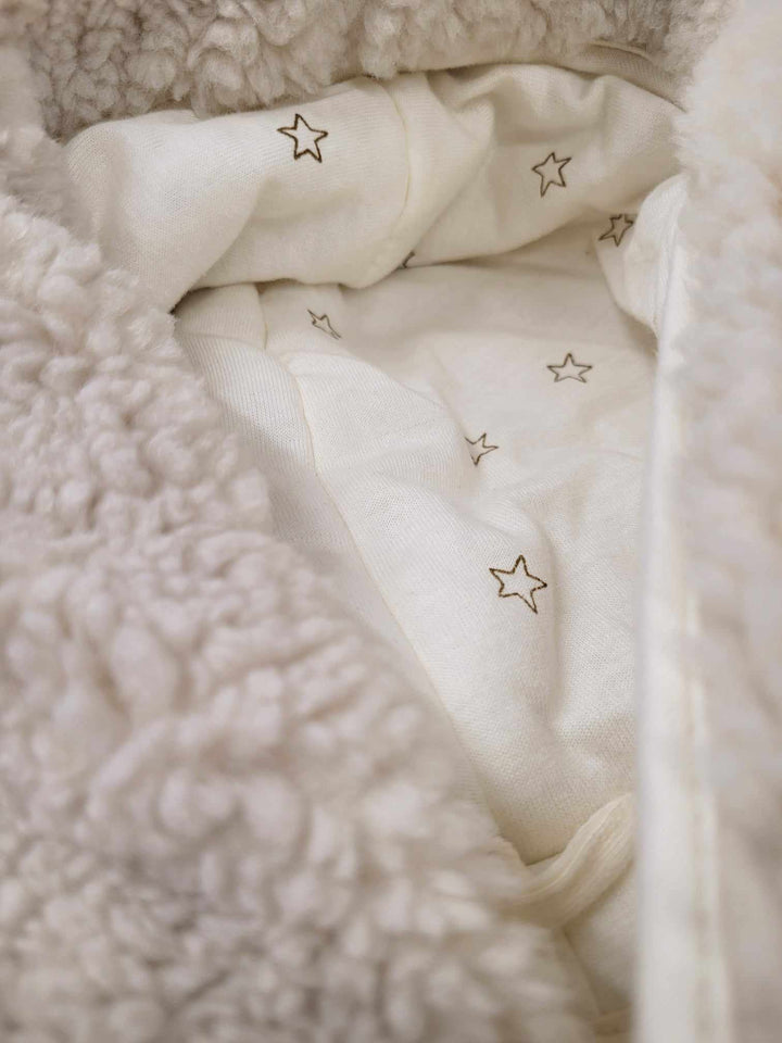 veste en molleton bouton beige Rylee Cru Mlle et Coco
