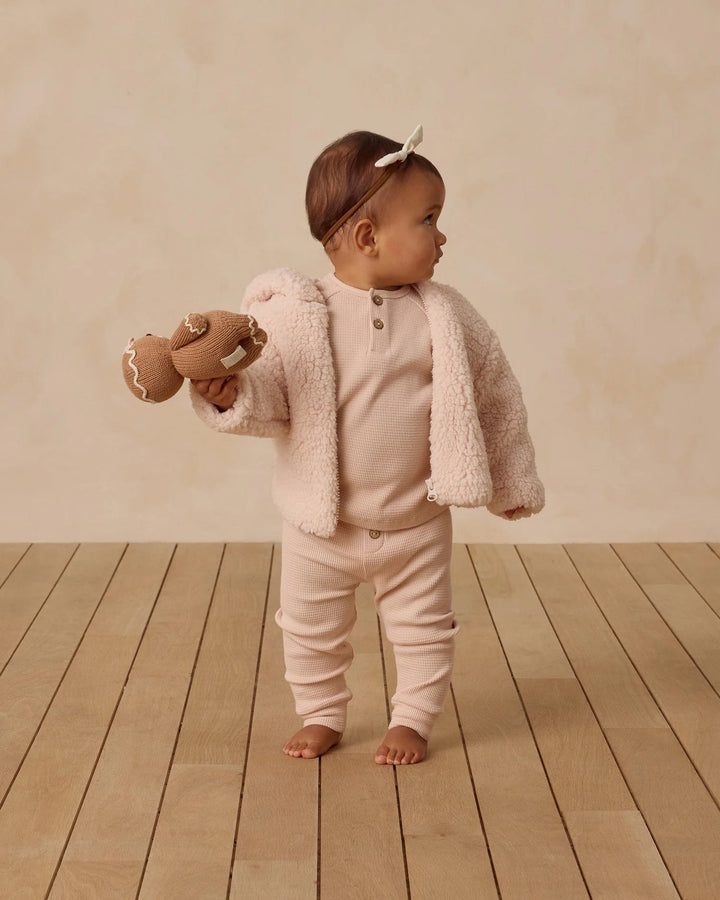 Veste ours mi-saison rose antique Quincy Mae Mlle et Coco