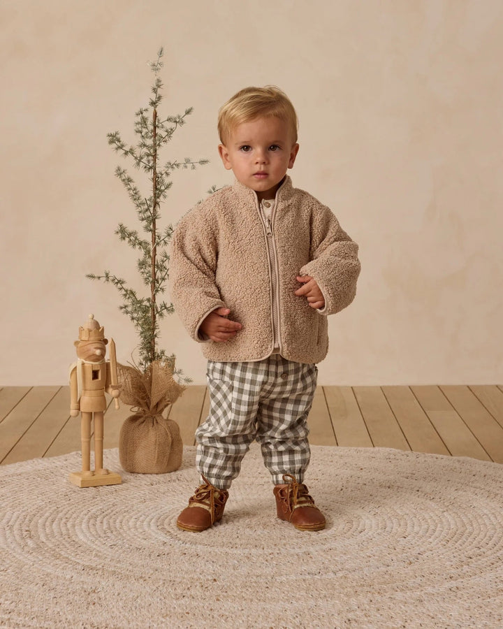 Veste zippée en peau lainée Avoine Quincy Mae Mlle et Coco