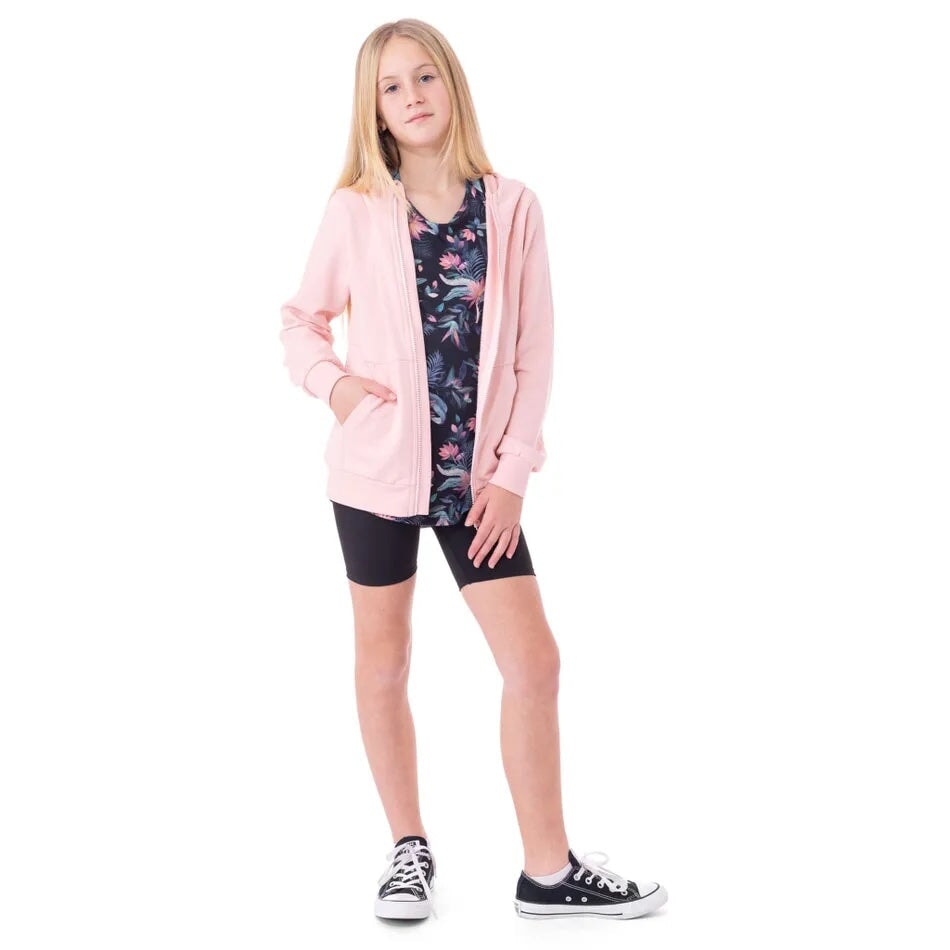 Veste rose fermoir capuchon nano vêtement enfant