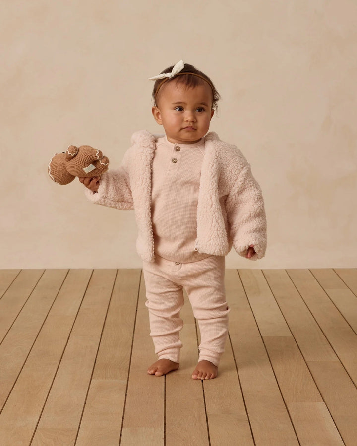 Veste ours mi-saison rose antique Quincy Mae Mlle et Coco