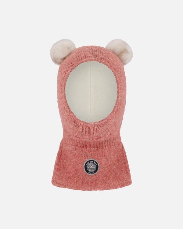 cagoule vieux rose tricot hiver Deux par deux