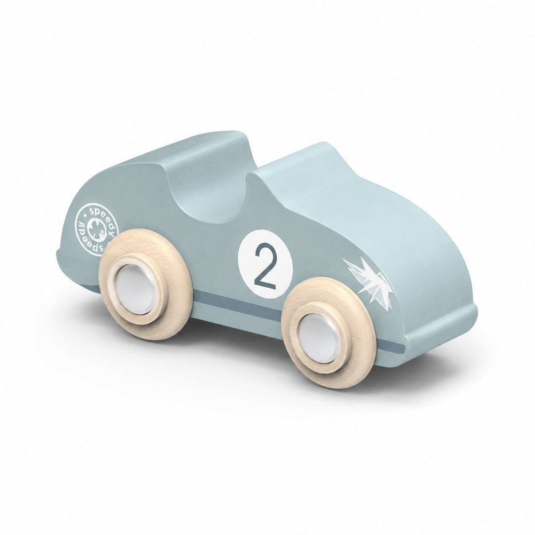 Jeux à tirer Voiture de course en bois (plusieurs couleurs) Speedy Monkey Mlle et Coco