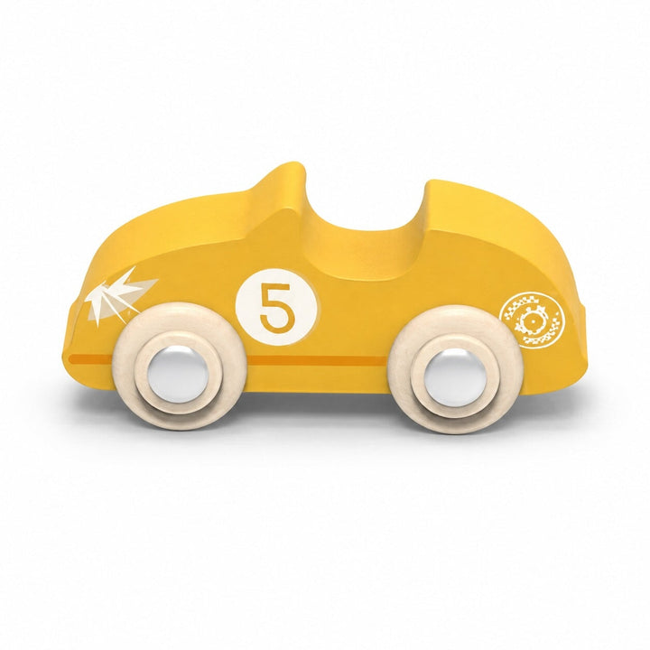 Jeux à tirer Voiture de course en bois (plusieurs couleurs) Speedy Monkey Mlle et Coco