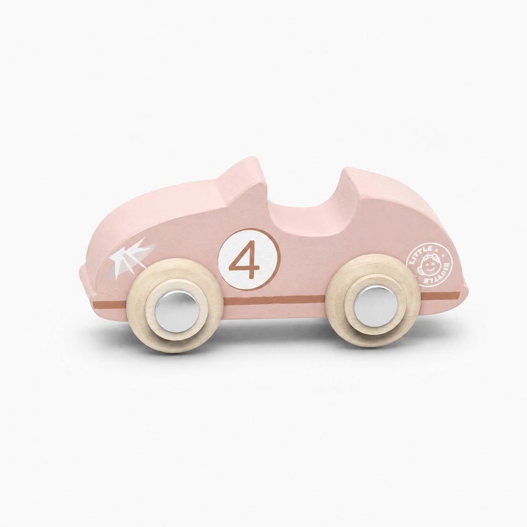 Jeux à tirer Voiture de course en bois (plusieurs couleurs) Speedy Monkey Mlle et Coco