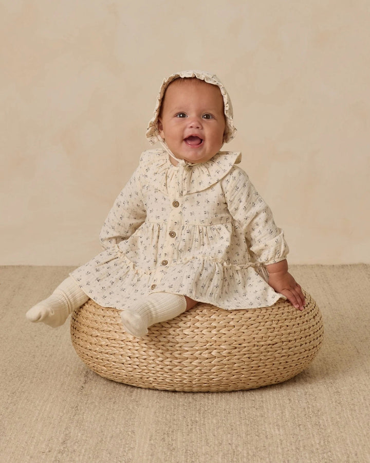 Robe boutonnée à col volanté Bluebell Quincy Mae Mlle et Coco