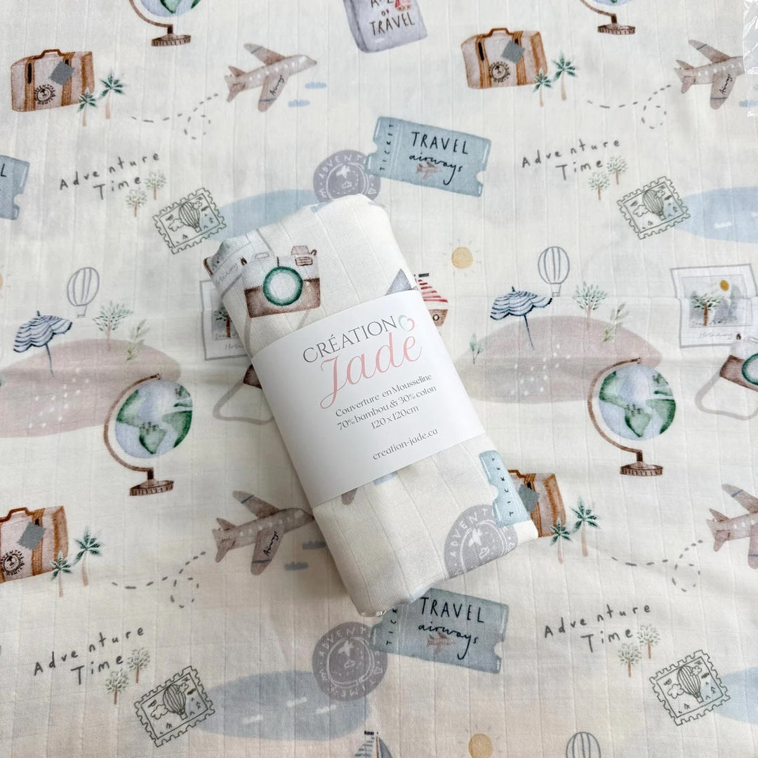 mousseline voyage Création Jade accessoire bébé Mlle et Coco
