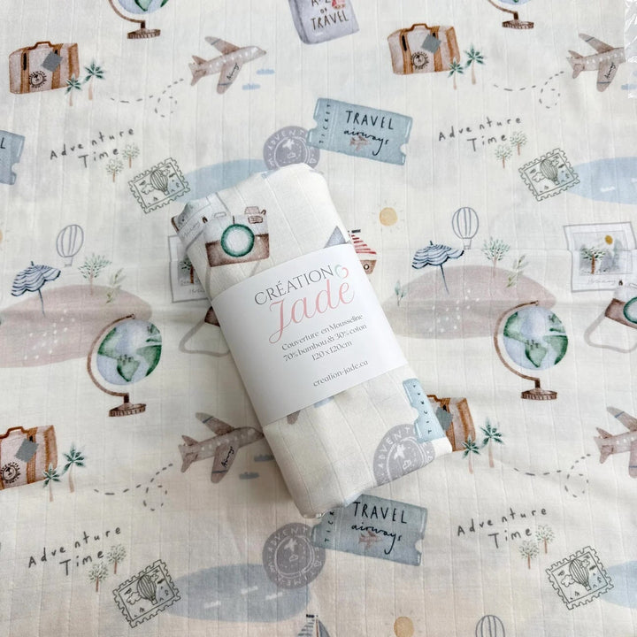 mousseline voyage Création Jade accessoire bébé Mlle et Coco