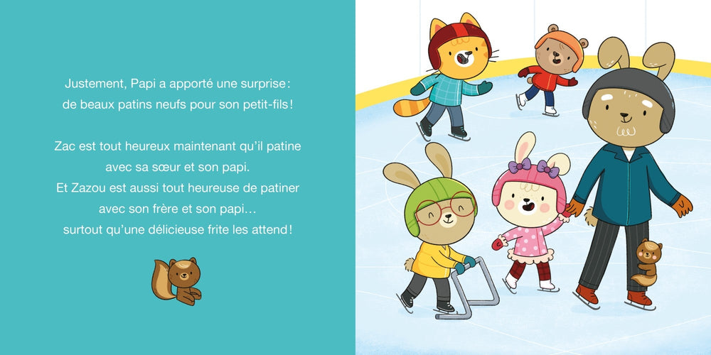 Zac et Zazou apprennent à patiner Livre Auzou