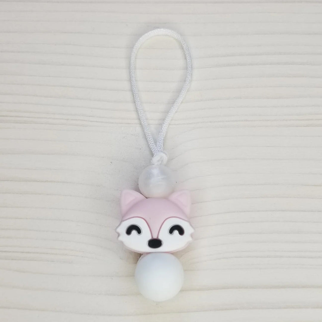 Zip à fermeture éclair Renard rose Création Jade Mlle et Coco