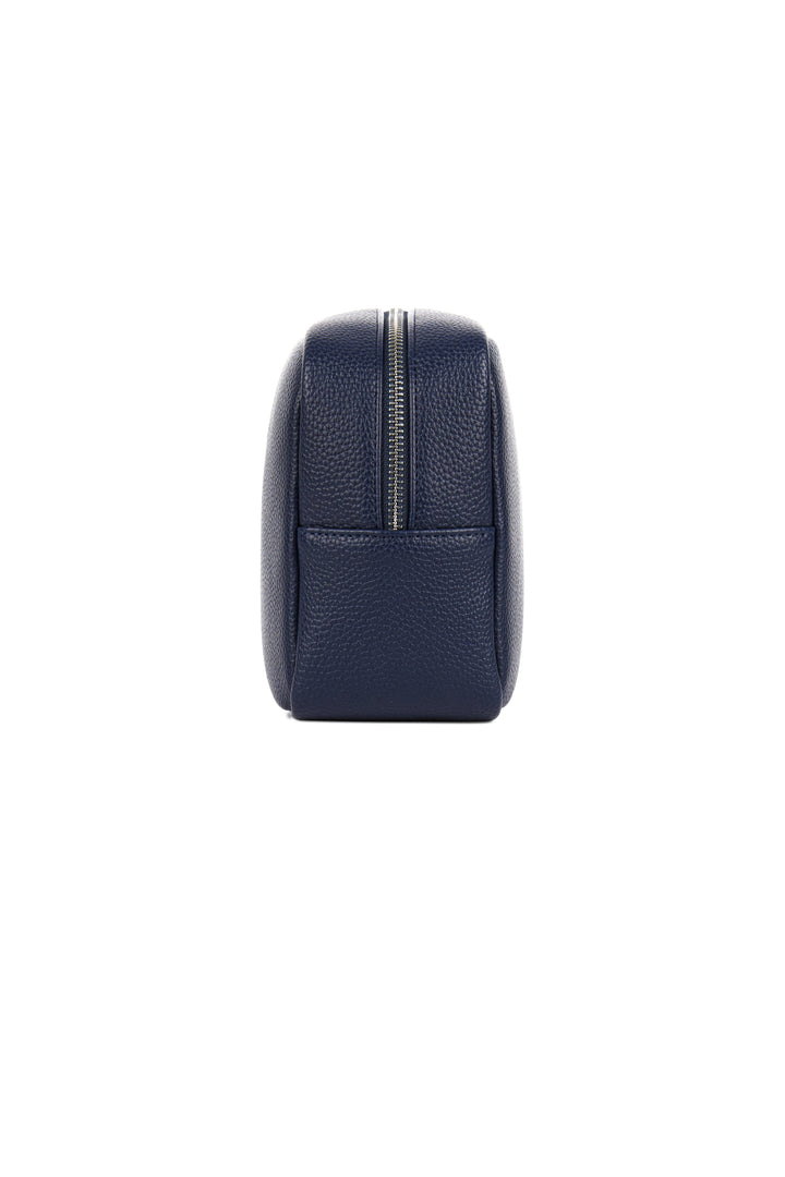 trousse maquille cuir vegan Zoe marine Lambert Mlle et Coco