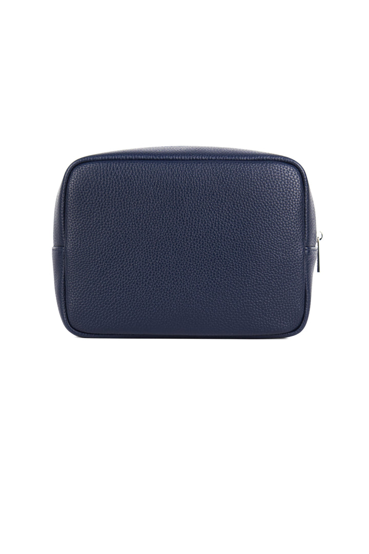 trousse maquille cuir vegan Zoe marine Lambert Mlle et Coco