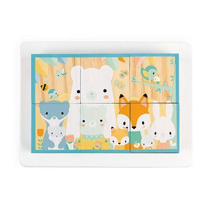Casse-tête en bois - Animaux 6 blocs - Janod par Janod vendu par MlleetCoco.com