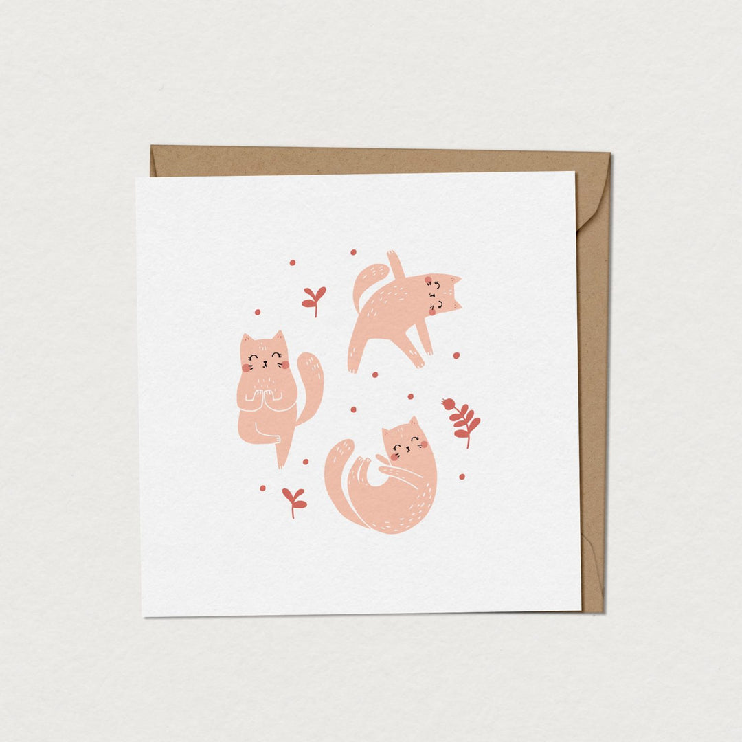 Mini carte de souhaits - Namasta'chat - Mimosa Design par Mimosa Design vendu par MlleetCoco.com