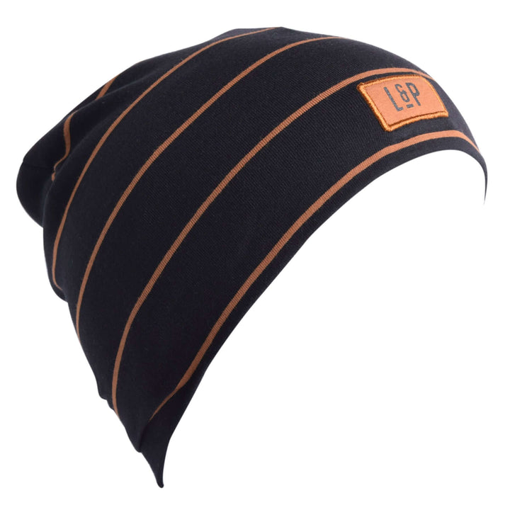 Tuque de coton Boston V2.0 - Noir rayures caramel - L&amp;P Accessoires vêtements/autres L&amp;P 