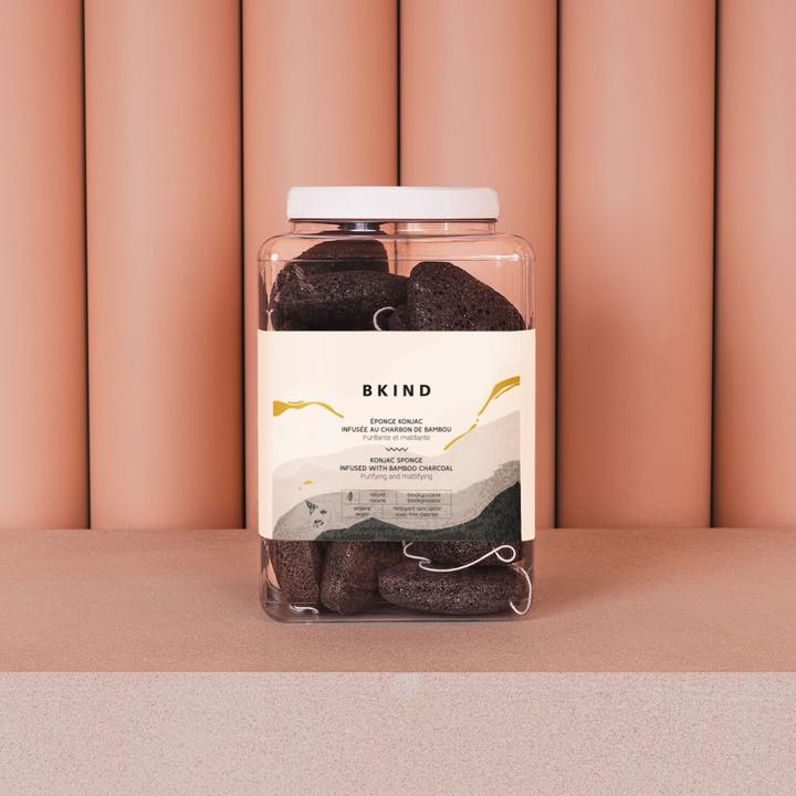 Éponge faciale konjac (sans emballage) - Plusieurs ingrédients clés - Bkind par Bkind vendu par MlleetCoco.com