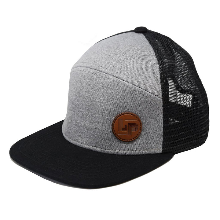 Casquette Snapback Orléans - Gris avec filet noir et palette noire - L&amp;P par L&amp;P vendu par MlleetCoco.com