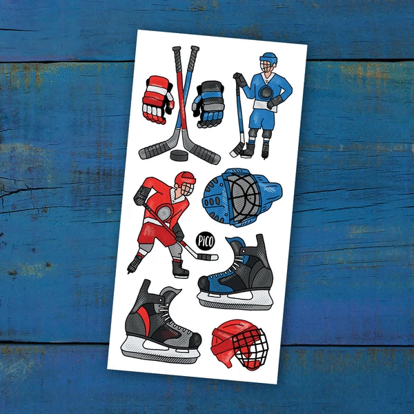 Tatouages temporaires - La folie du hockey - Pico tatouage par Pico tatouage vendu par MlleetCoco.com