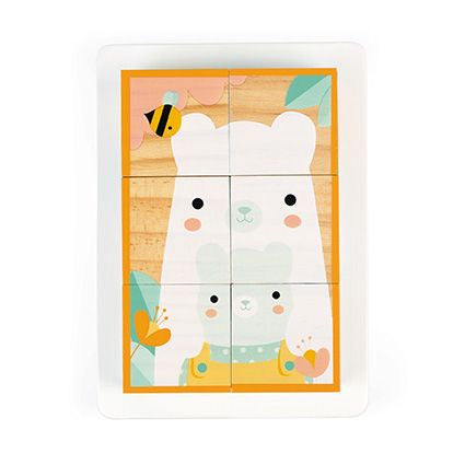 Casse-tête en bois - Animaux 6 blocs - Janod par Janod vendu par MlleetCoco.com
