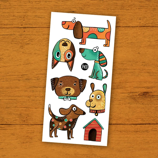 Tatouages temporaires - Les chiens coquins - Pico tatouage par Pico tatouage vendu par MlleetCoco.com