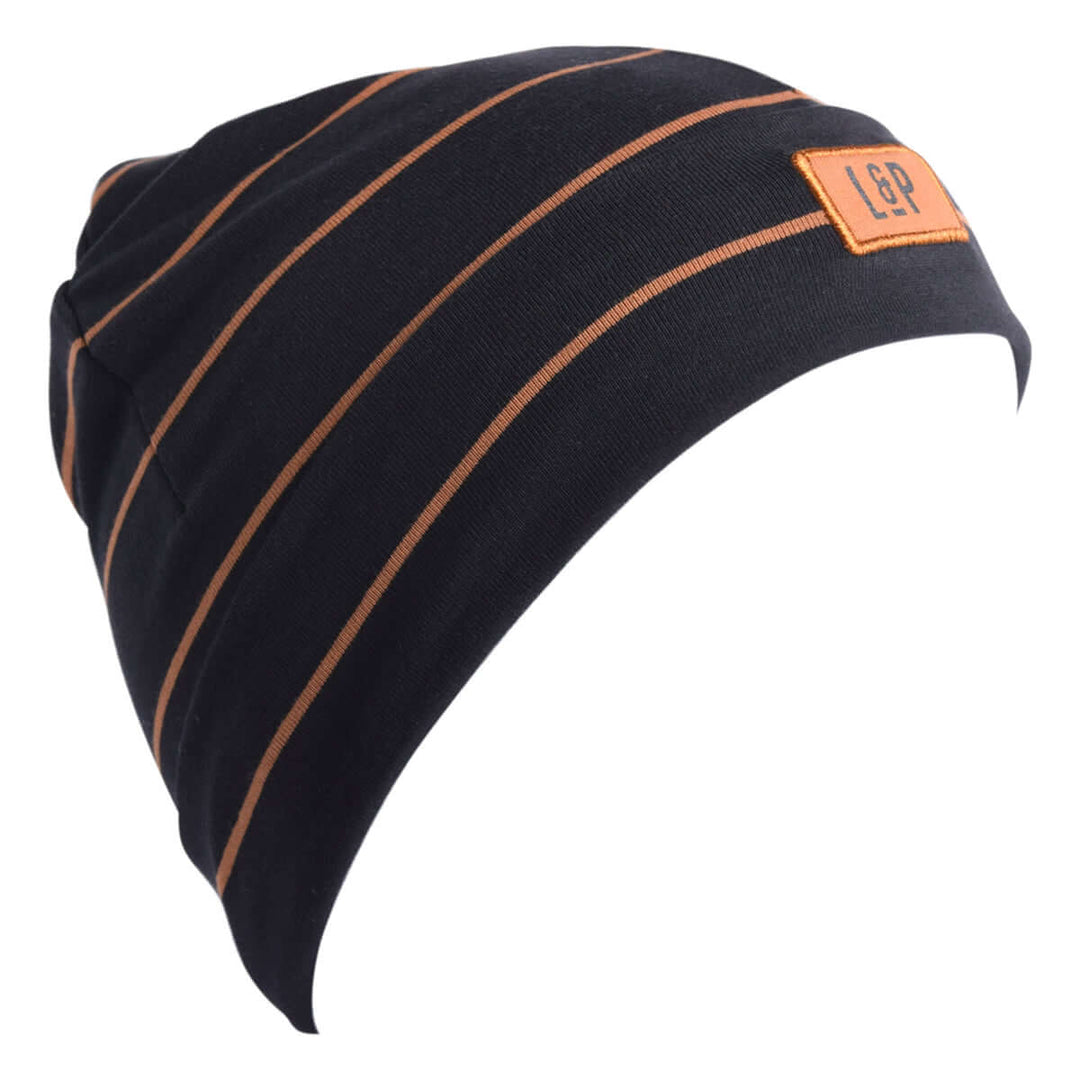 Tuque de coton Boston V2.0 - Noir rayures caramel - L&amp;P Accessoires vêtements/autres L&amp;P 