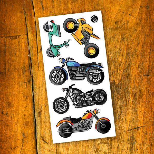 Tatouages temporaires - Amour de la moto - Pico tatouage par Pico tatouage vendu par MlleetCoco.com