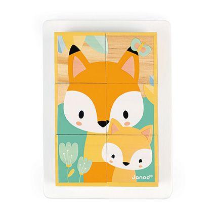 Casse-tête en bois - Animaux 6 blocs - Janod par Janod vendu par MlleetCoco.com