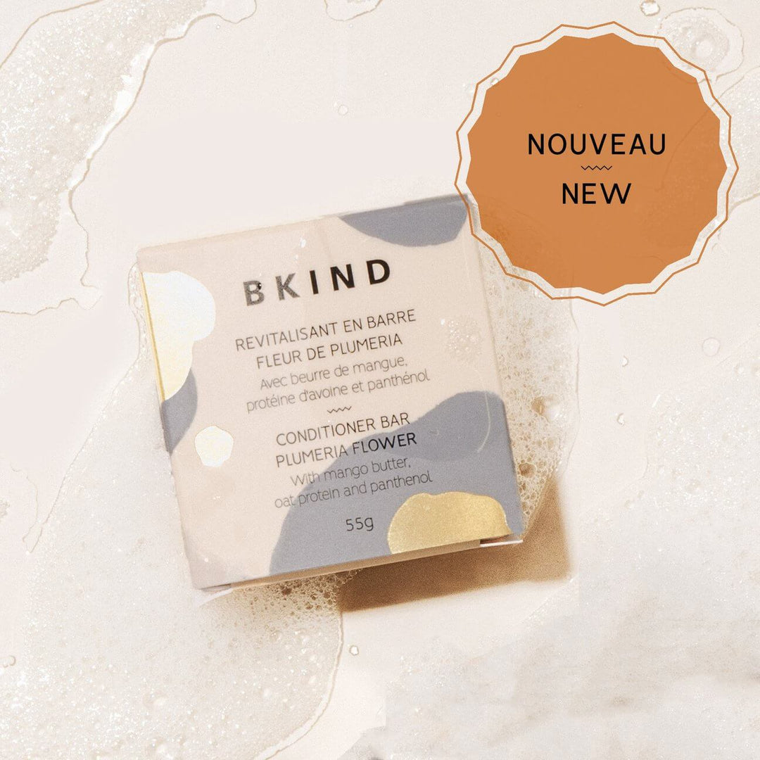 Revitalisant en barre végétalien (sans emballage) - Fleur de plumeria pour cheveux crépus et frisés Produits de soins Bkind 
