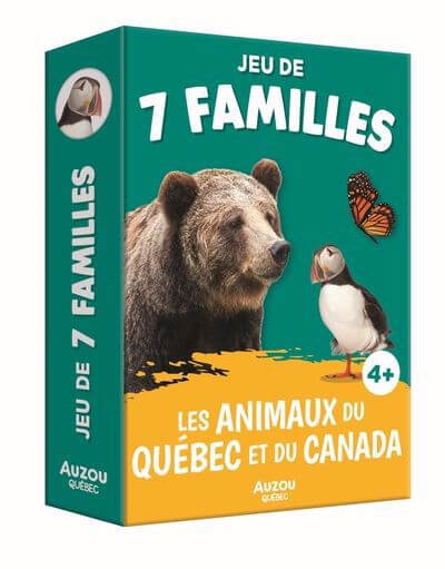 Auzou jeu de cartes jeu de 7 familles les animaux du Québec et du Canada