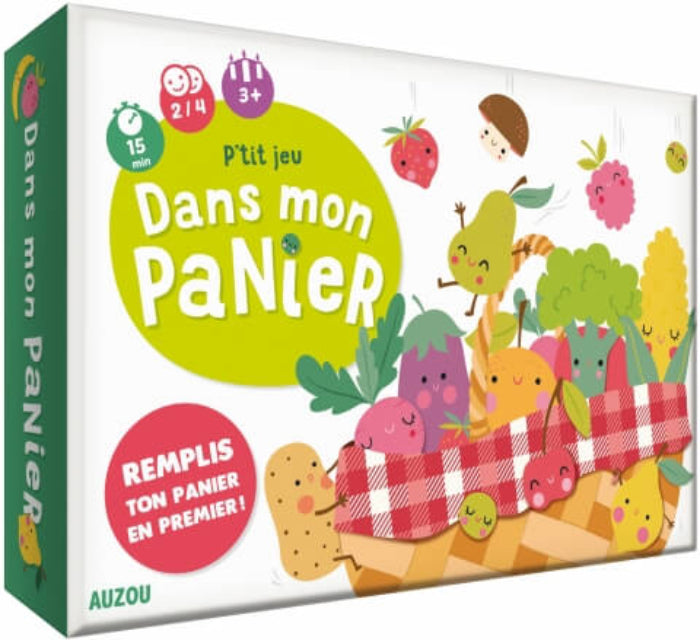 jeu de société et mémoire Auzou le p'tit jeu dans mon panier Mlle et Coco