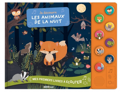 Auzou livre sonore je découvre les animaux de la nuit