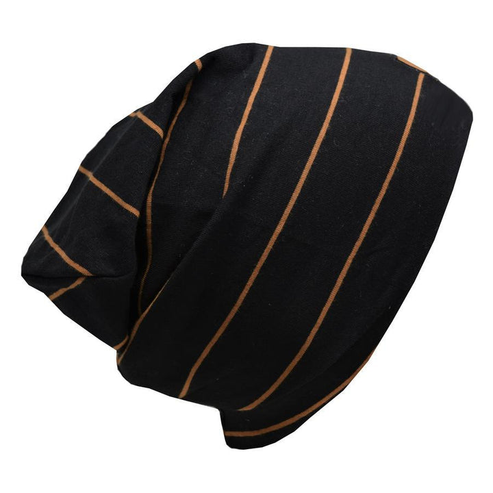 Tuque de coton Boston V2.0 - Noir et rayures caramels - L&amp;P par L&amp;P vendu par MlleetCoco.com