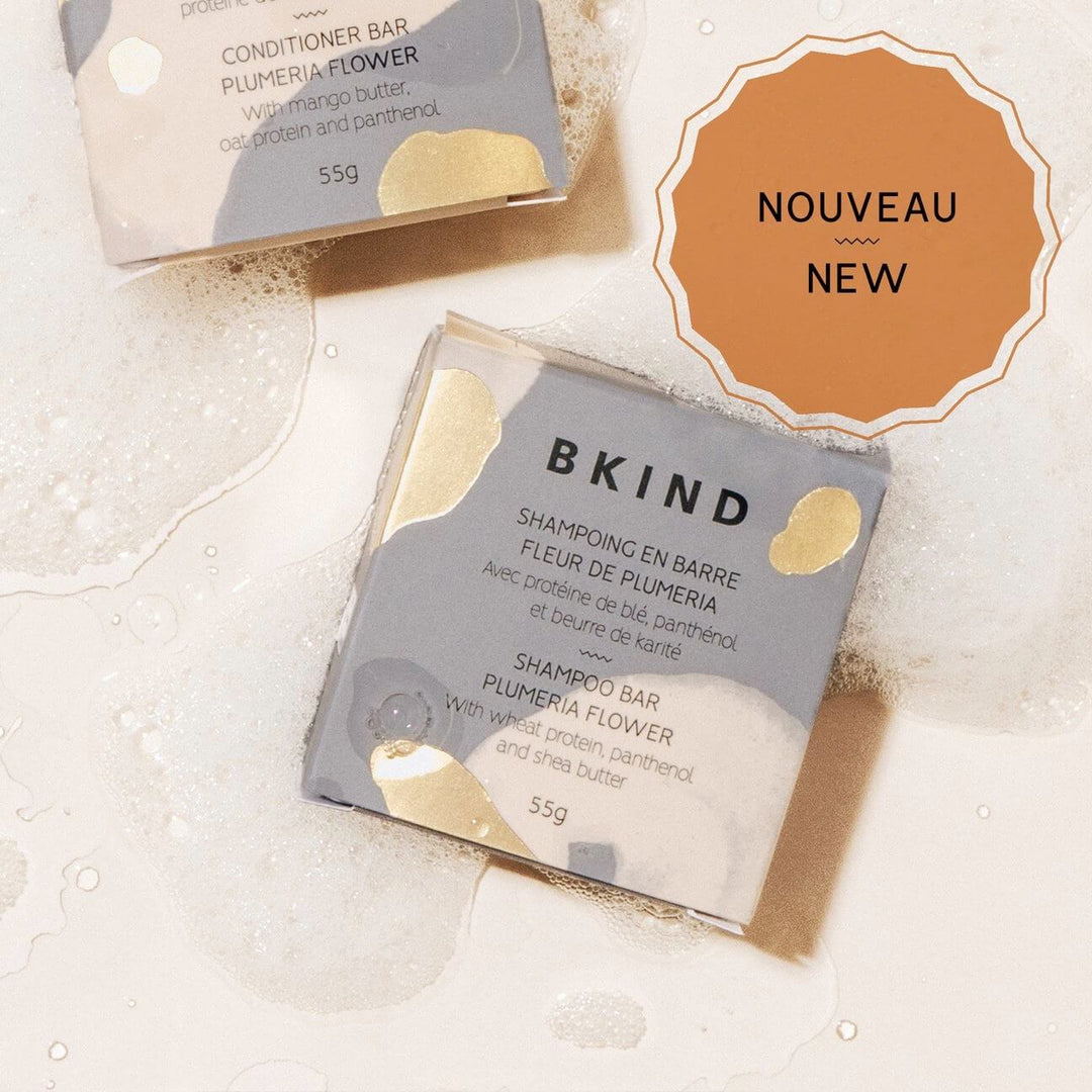 Shampoing en barre végétalien (sans emballage) - Fleur de plumeria pour cheveux crépus et frisés Produits de soins Bkind 