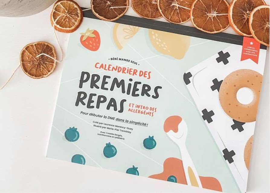 calendrier dme - bebe mange seul